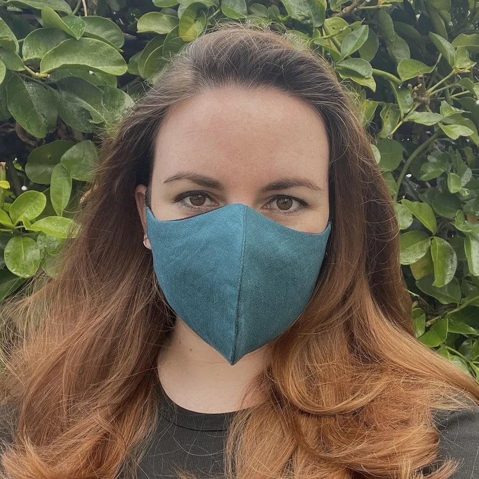 XtraComfort | Face Mask | Triple Layer | Petrol & Black | Reusable & Reversible sold by Citizen Women