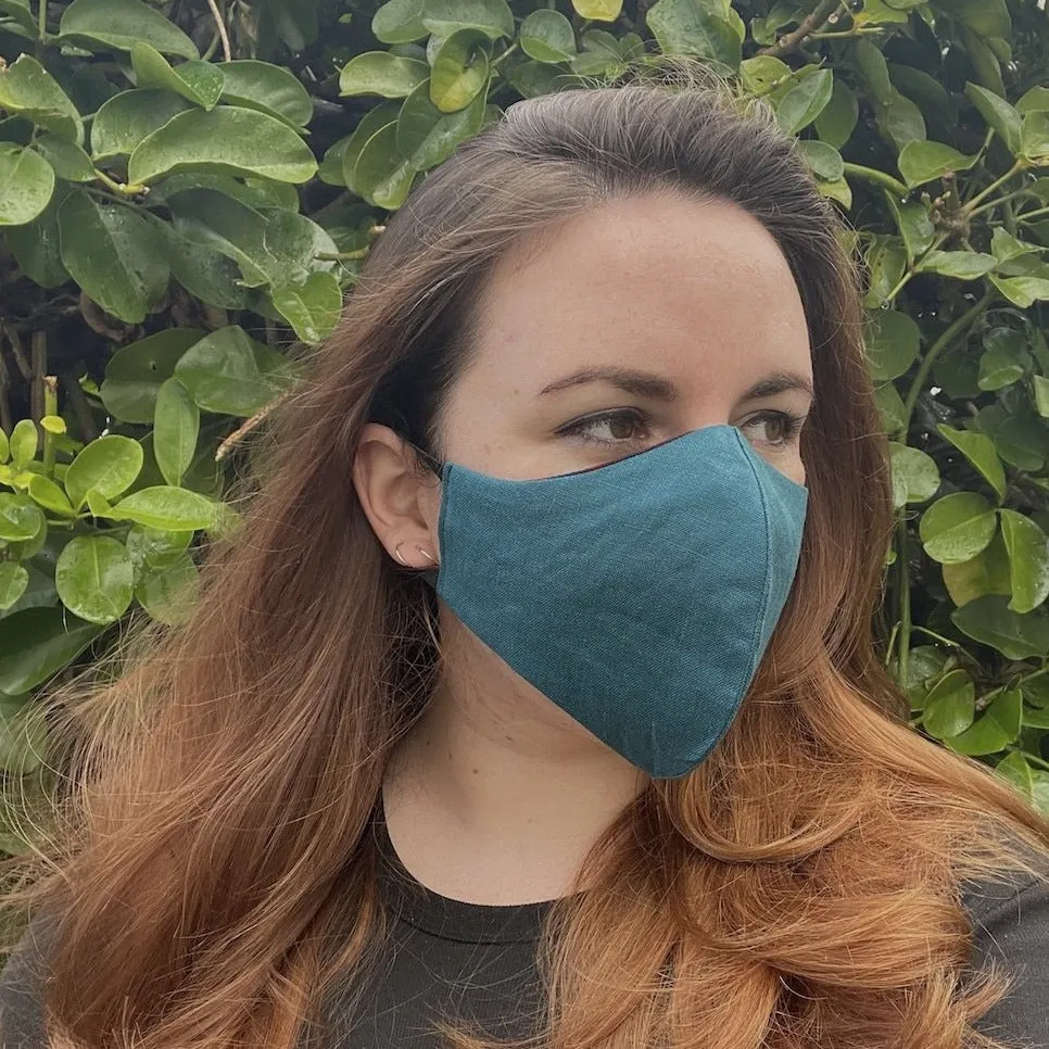 XtraComfort | Face Mask | Triple Layer | Petrol & Black | Reusable & Reversible sold by Citizen Women product image thumbnail 4