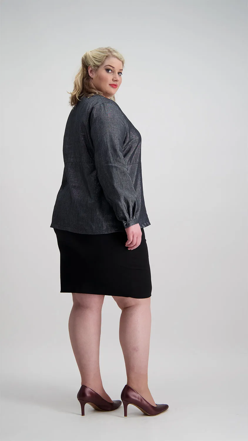 Capital Placket Shirt | Metallic | Linen sold by Citizen Women product image thumbnail 2