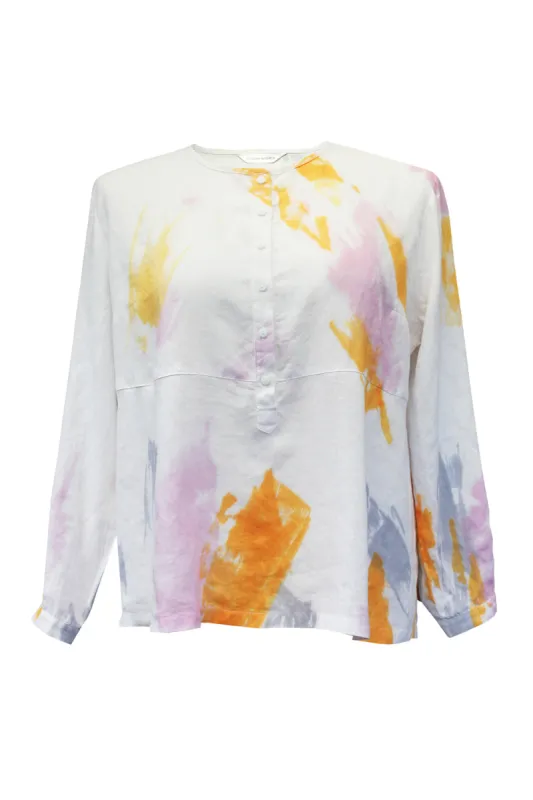 Capital Shirt | Pink, Orange, Grey & White | Linen sold by Citizen Women