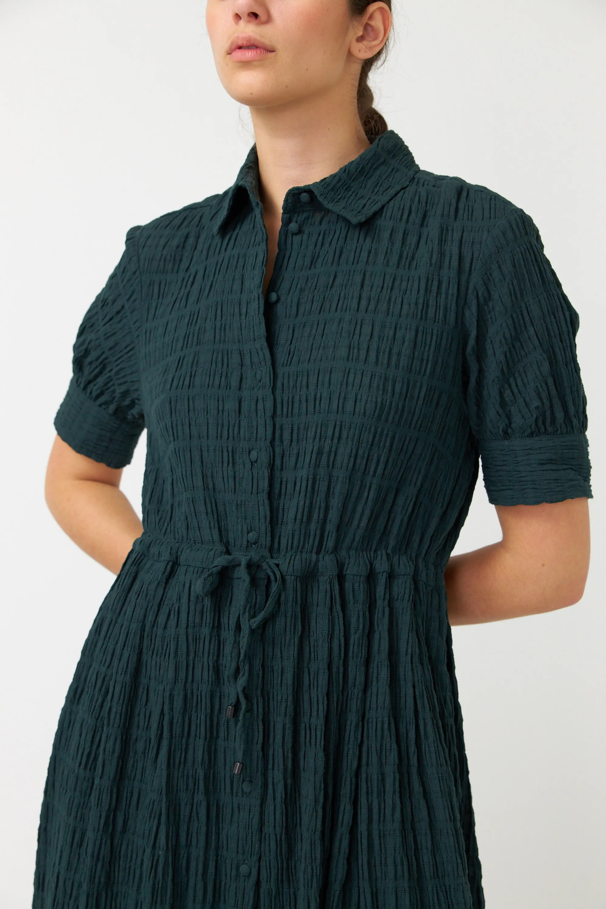 Seersucker shirt dress sold by Kate Sylvester product image thumbnail 4
