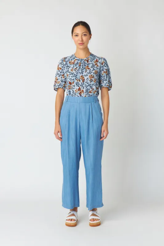 Chambray wide-leg trouser sold by Kate Sylvester