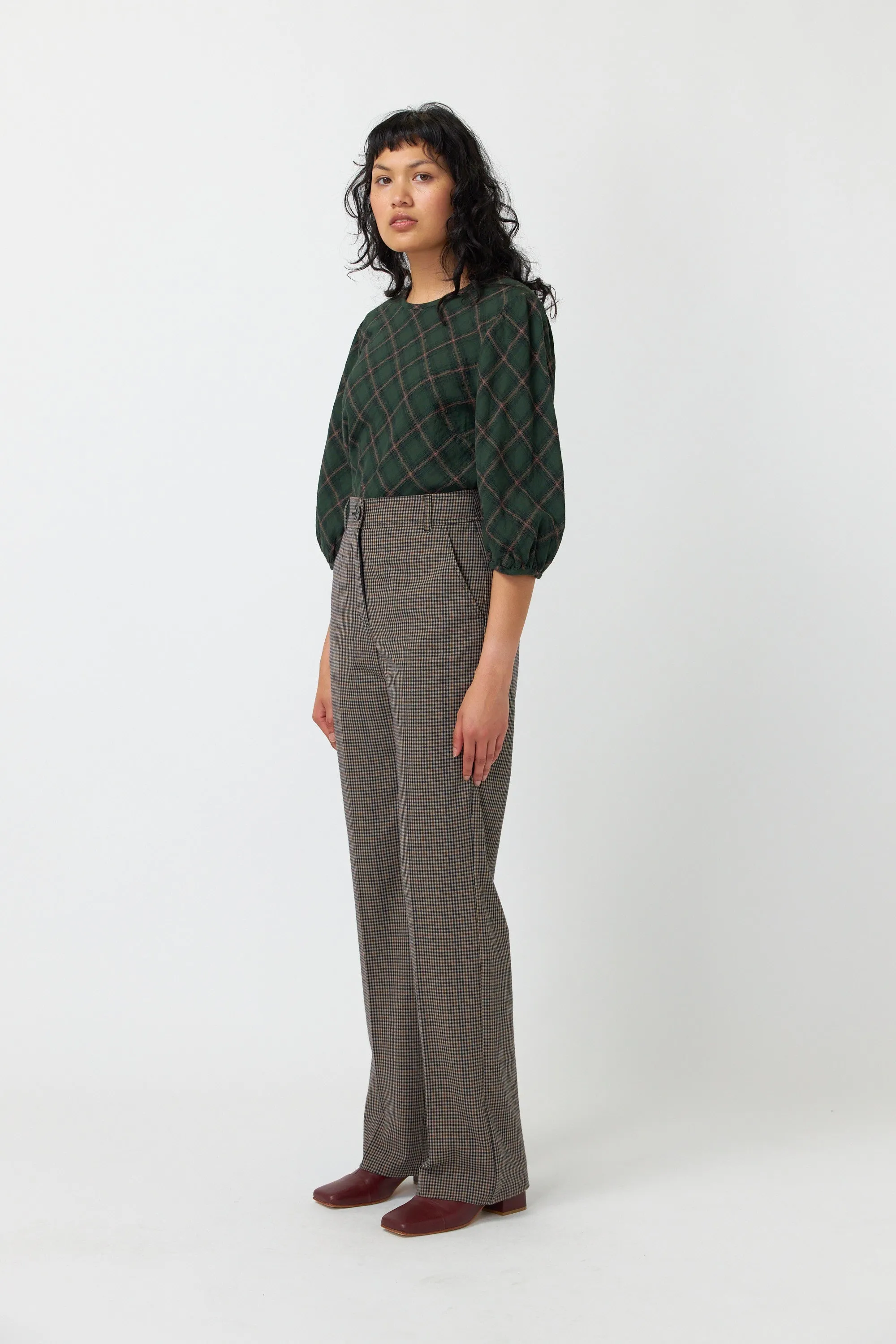 Plaid top sold by Kate Sylvester product image thumbnail 2