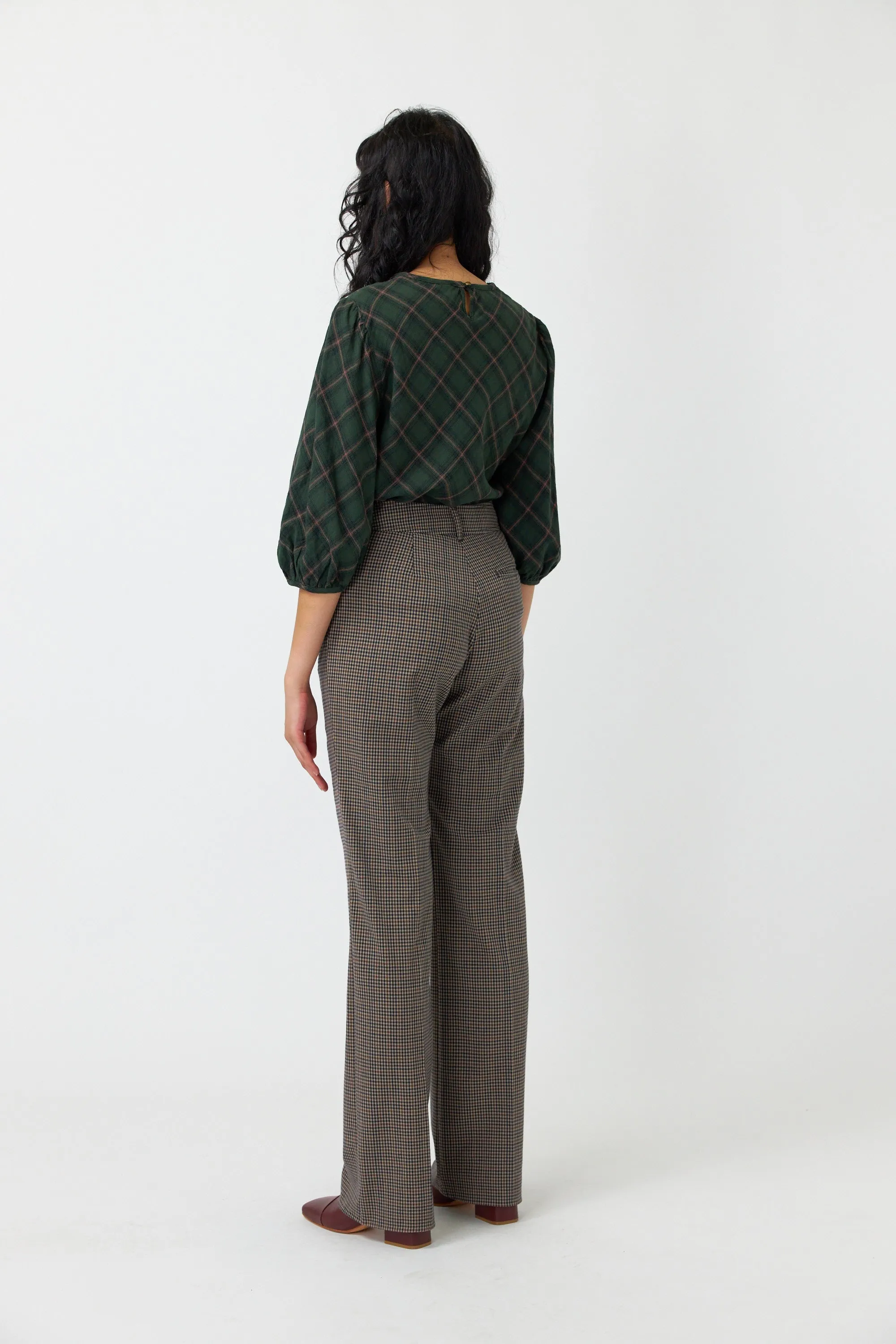 Plaid top sold by Kate Sylvester product image thumbnail 3