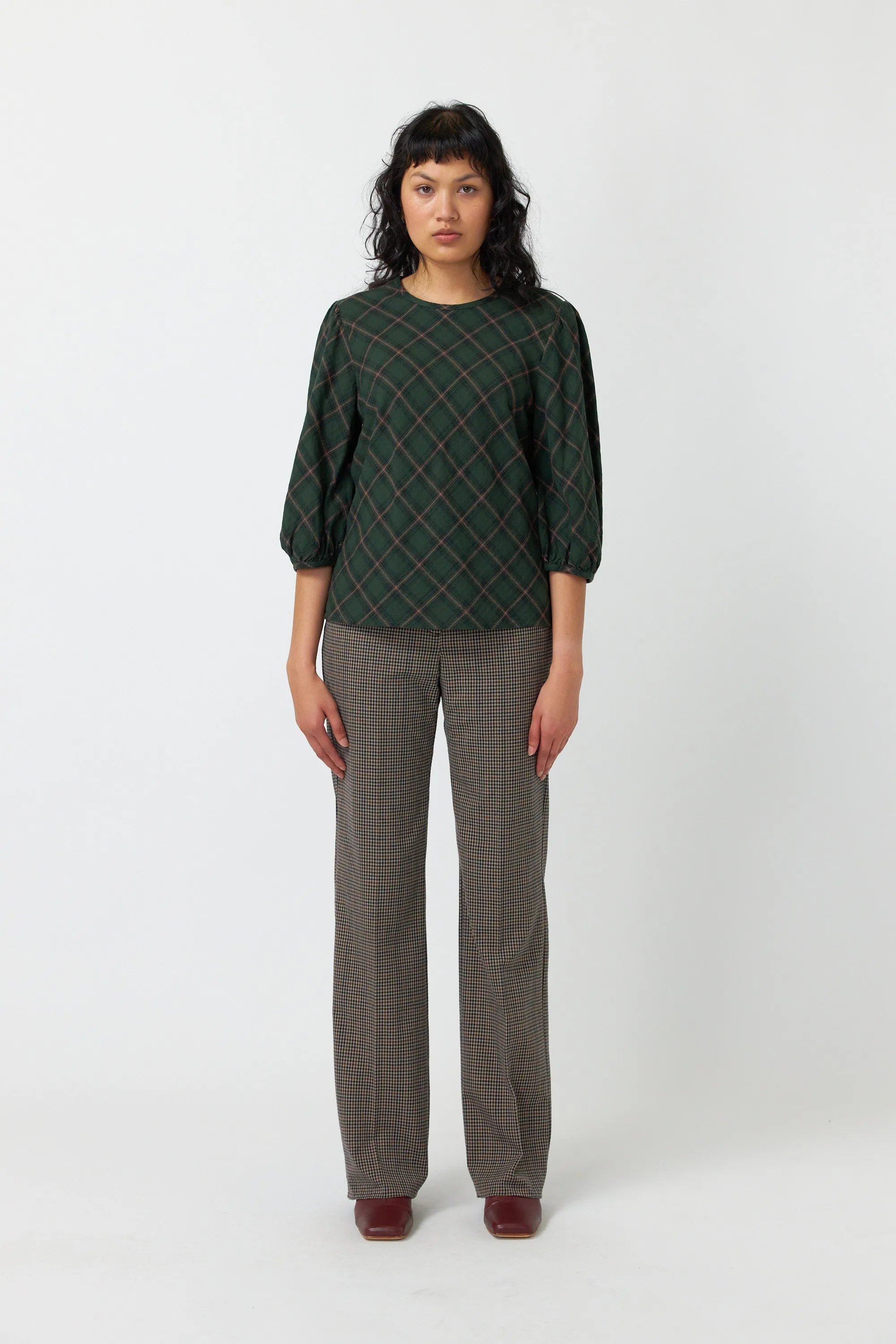 Plaid top sold by Kate Sylvester