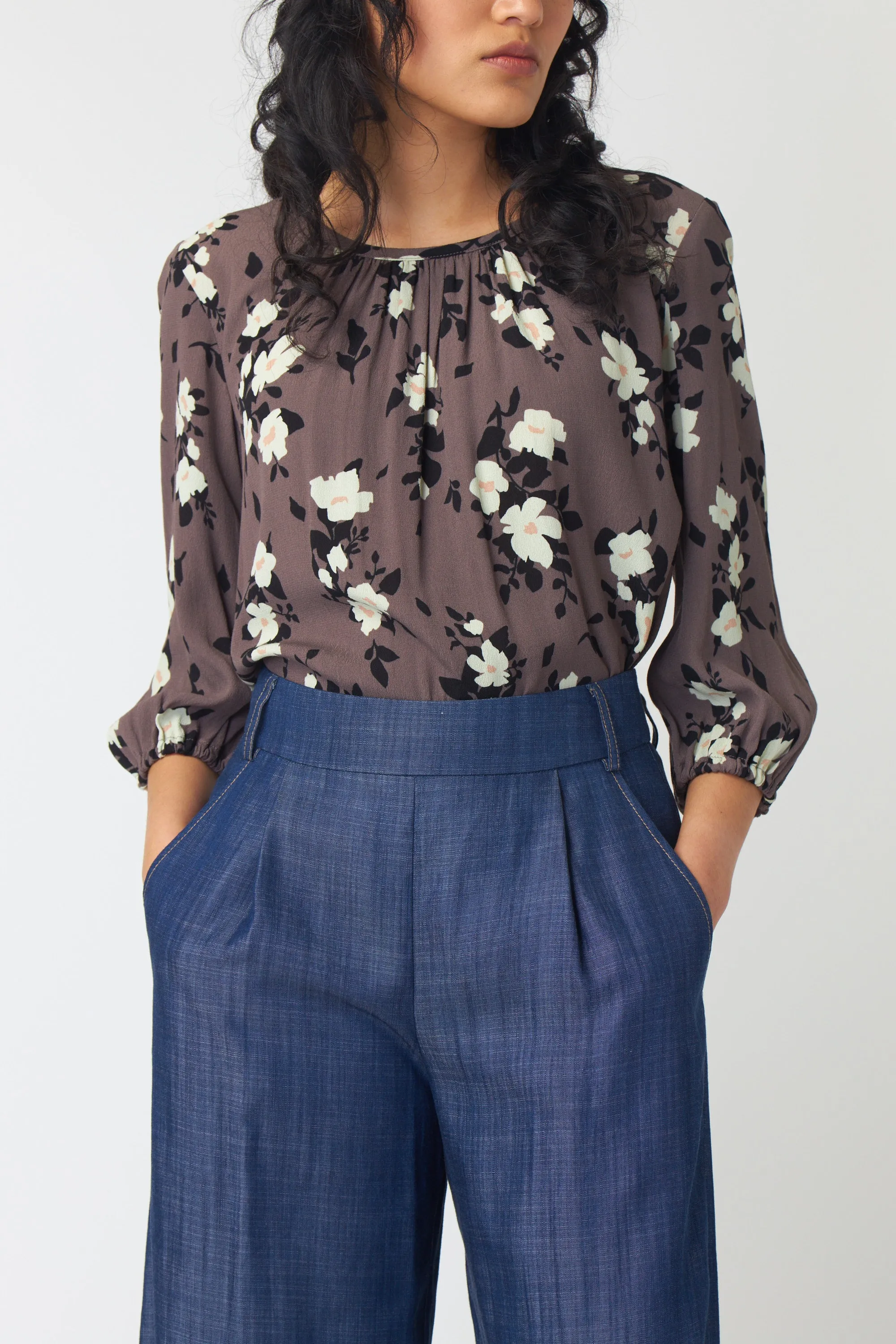 Chambray wide-leg trouser sold by Kate Sylvester product image thumbnail 5