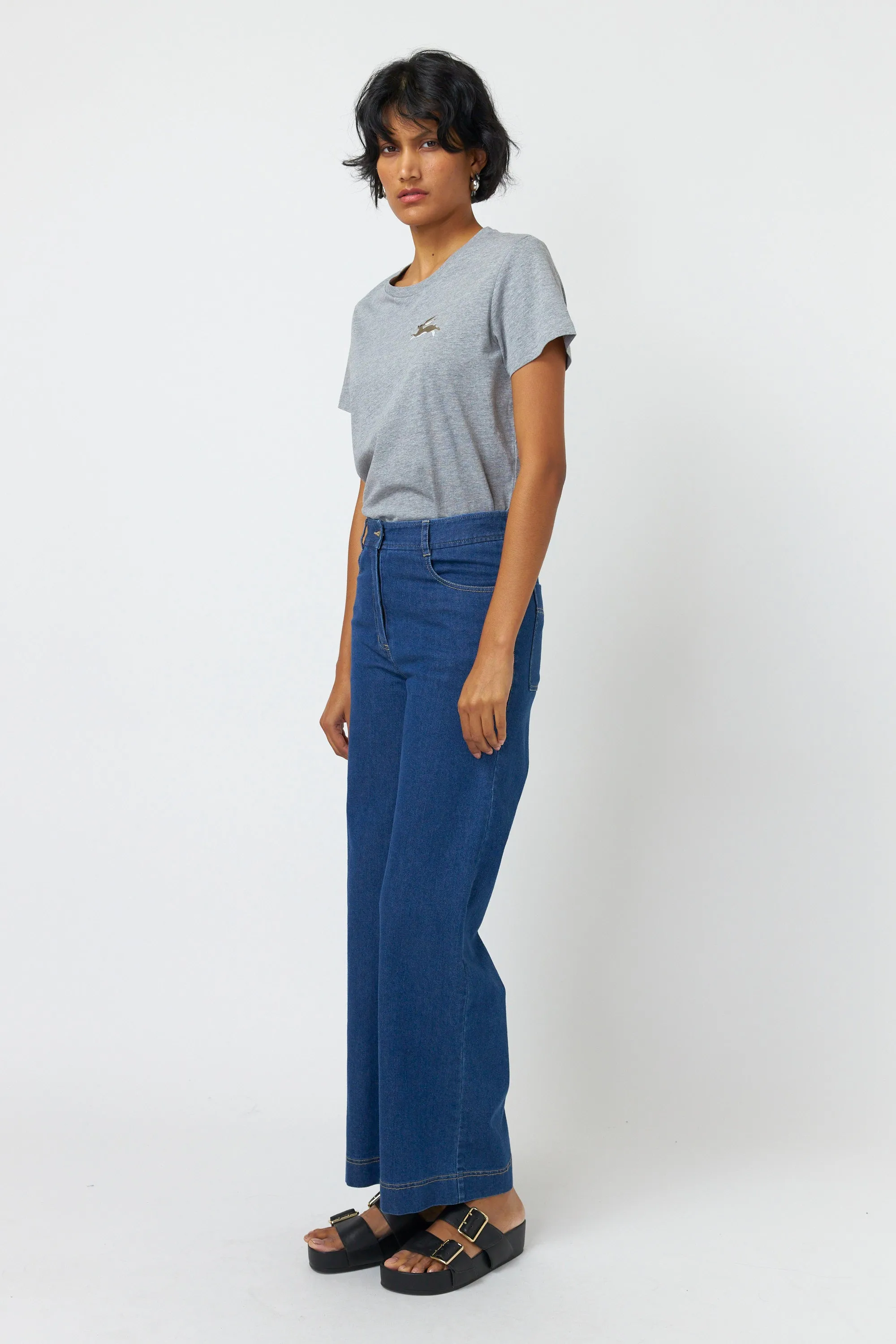 Bunny embroidered t-shirt sold by Kate Sylvester product image thumbnail 2