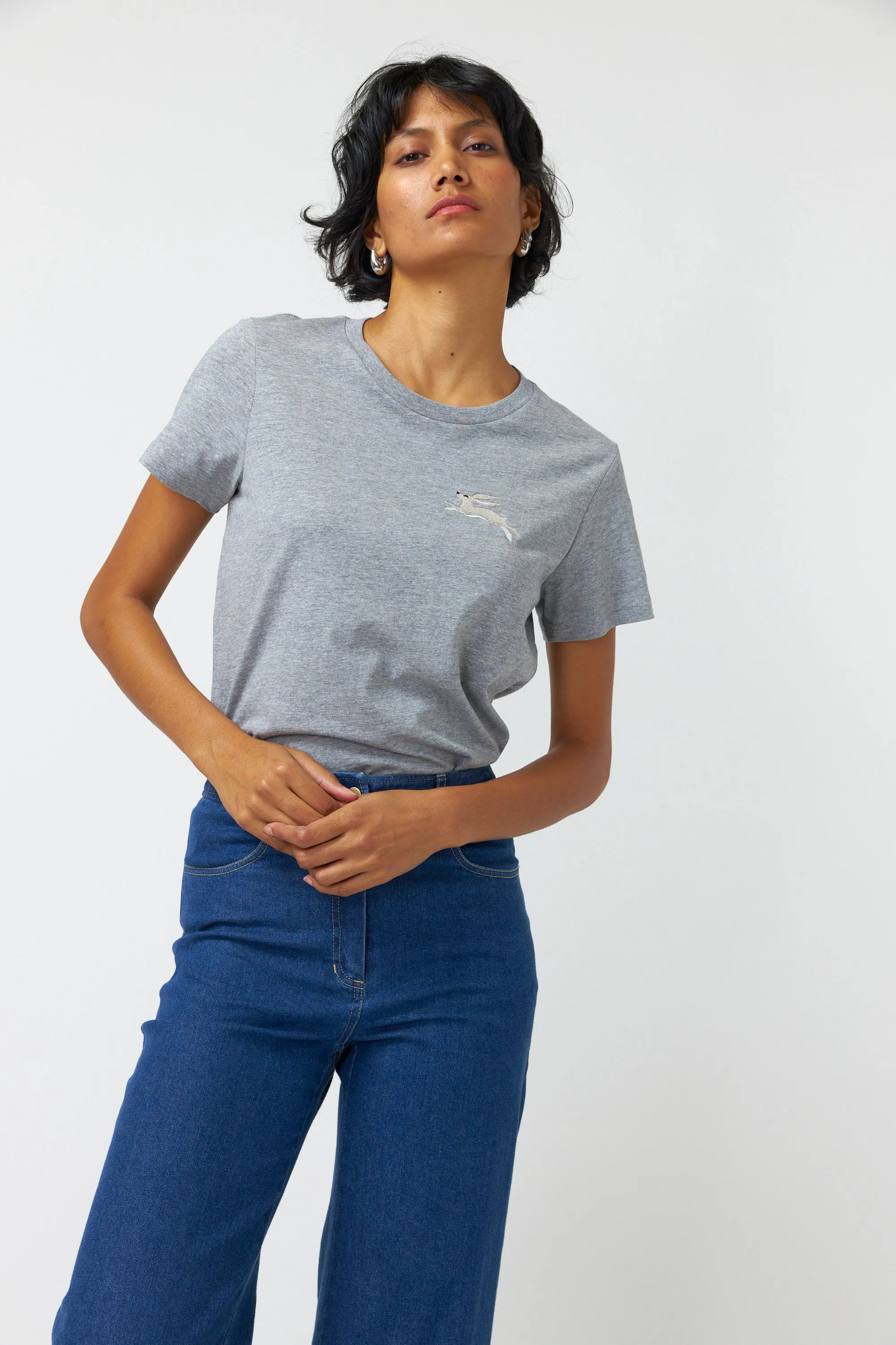 Bunny embroidered t-shirt sold by Kate Sylvester product image thumbnail 4