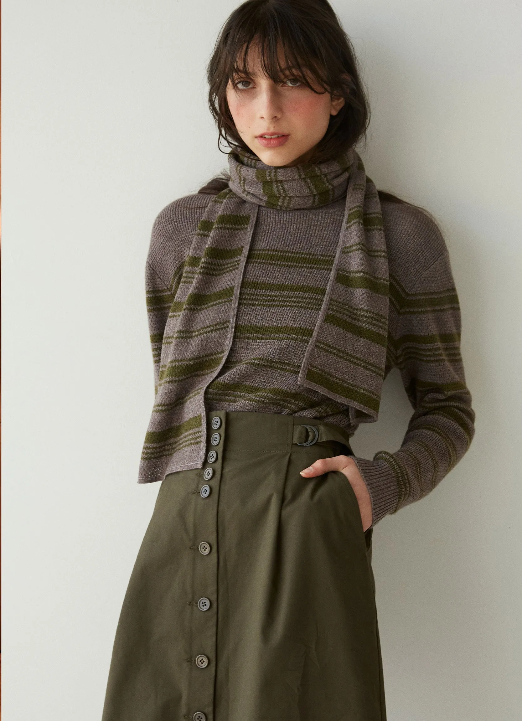 Waffle stripe scarf sold by Kate Sylvester product image thumbnail 3