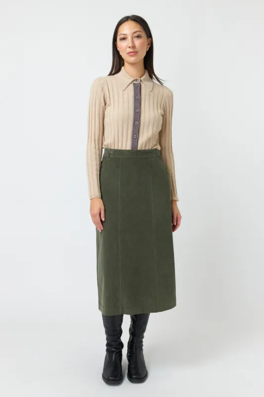 Cord skirt sold by Kate Sylvester