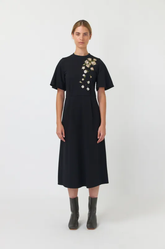 Falling roses dress sold by Kate Sylvester