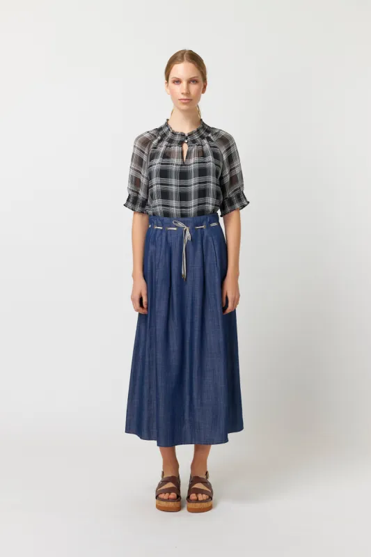 Chambray skirt sold by Kate Sylvester