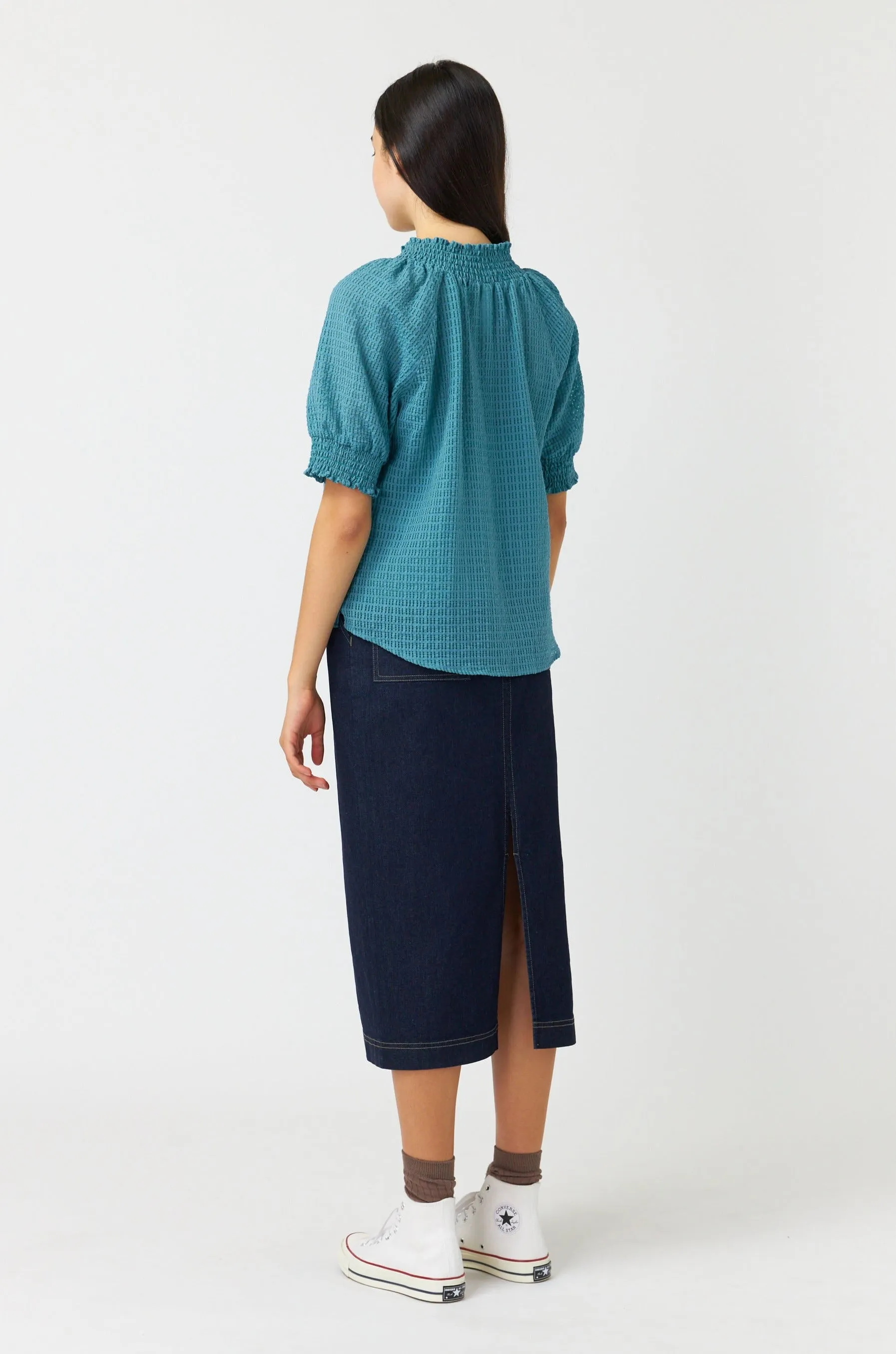 Sheer check top sold by Kate Sylvester product image thumbnail 3