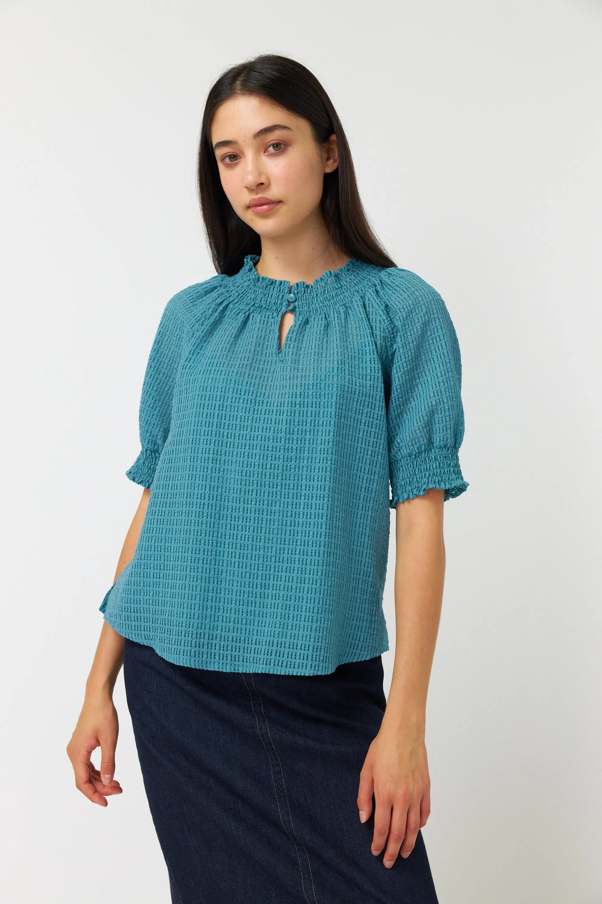 Sheer check top sold by Kate Sylvester product image thumbnail 5