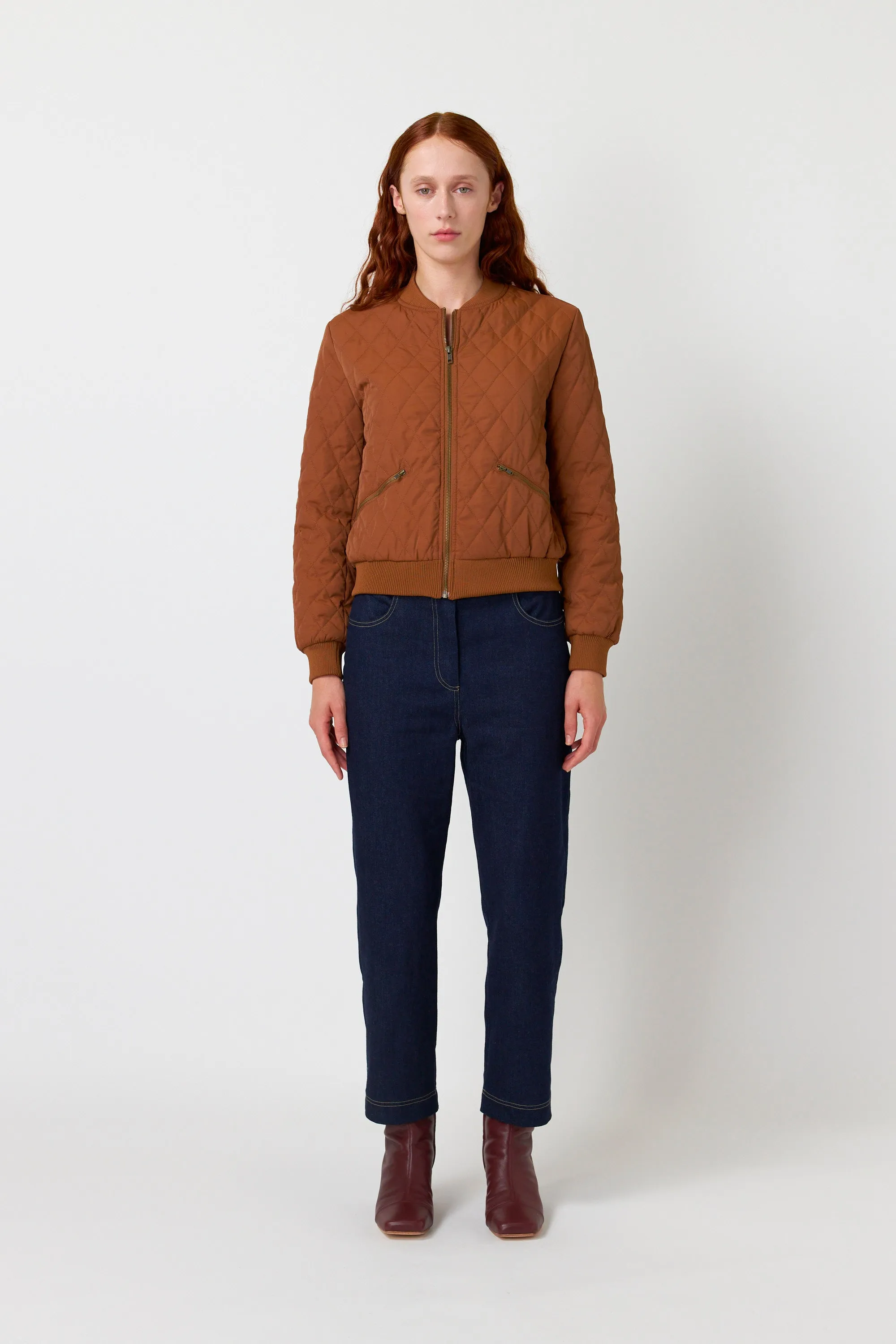 Quilted bomber sold by Kate Sylvester