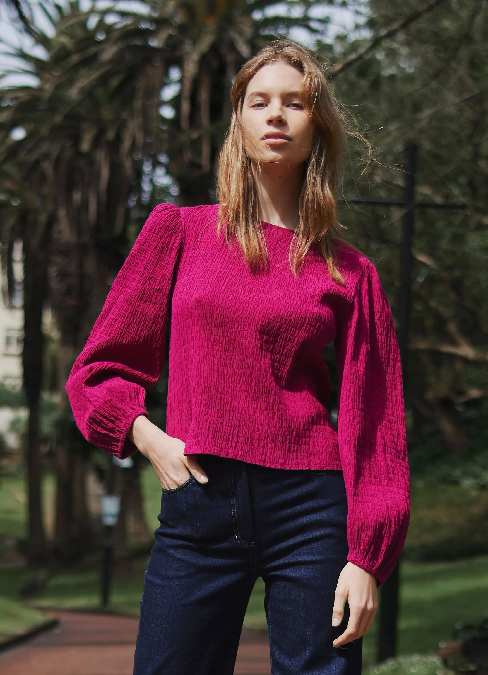 Seersucker top sold by Kate Sylvester product image thumbnail 5