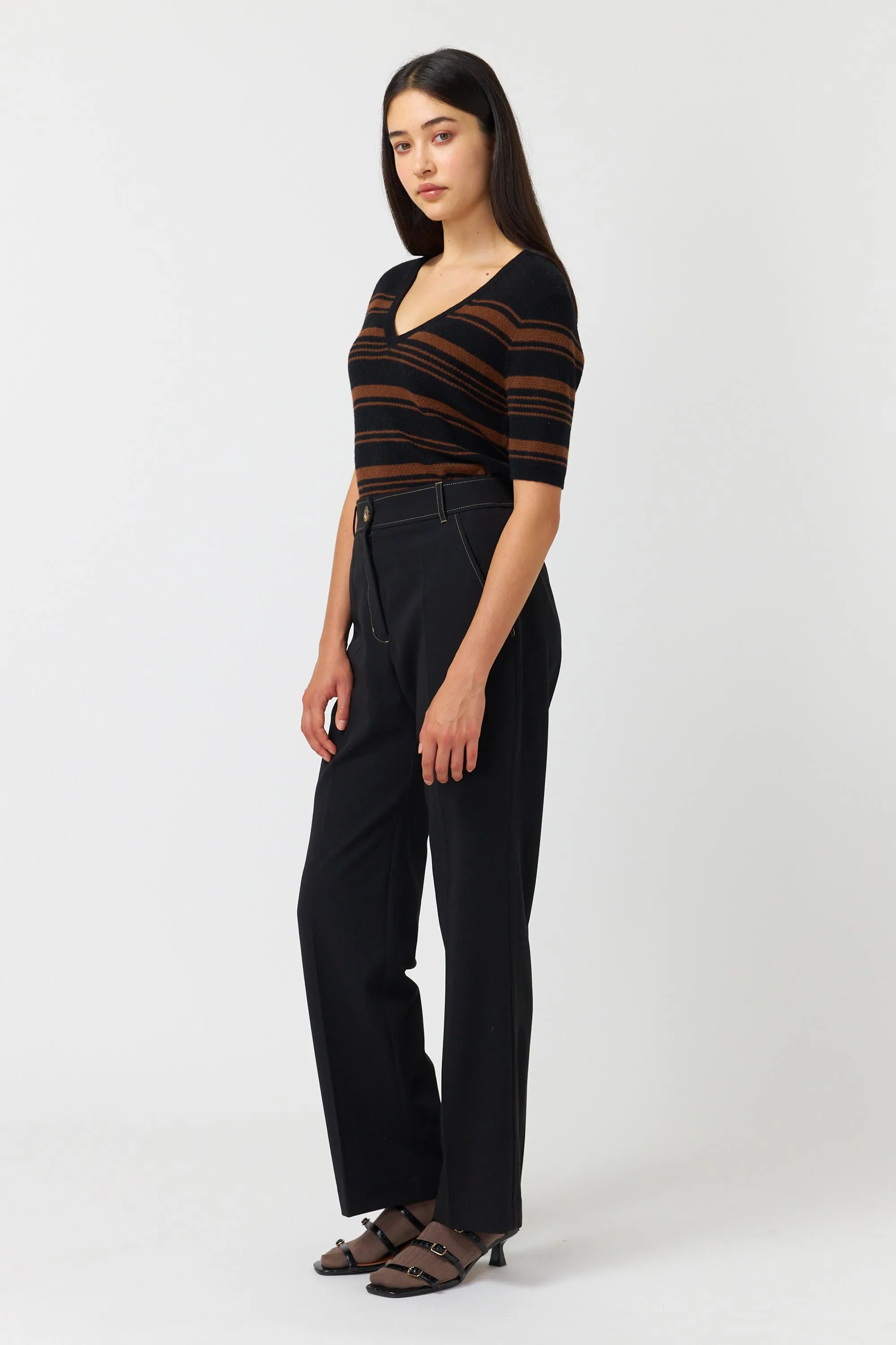 Waffle stripe top sold by Kate Sylvester product image thumbnail 3