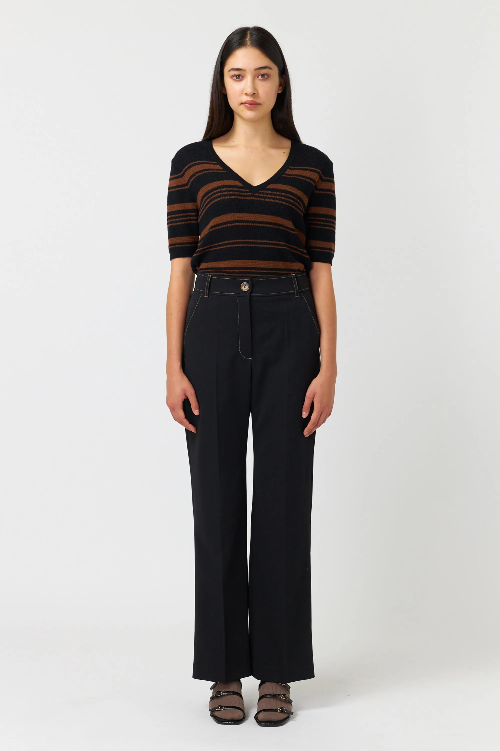 Waffle stripe top sold by Kate Sylvester