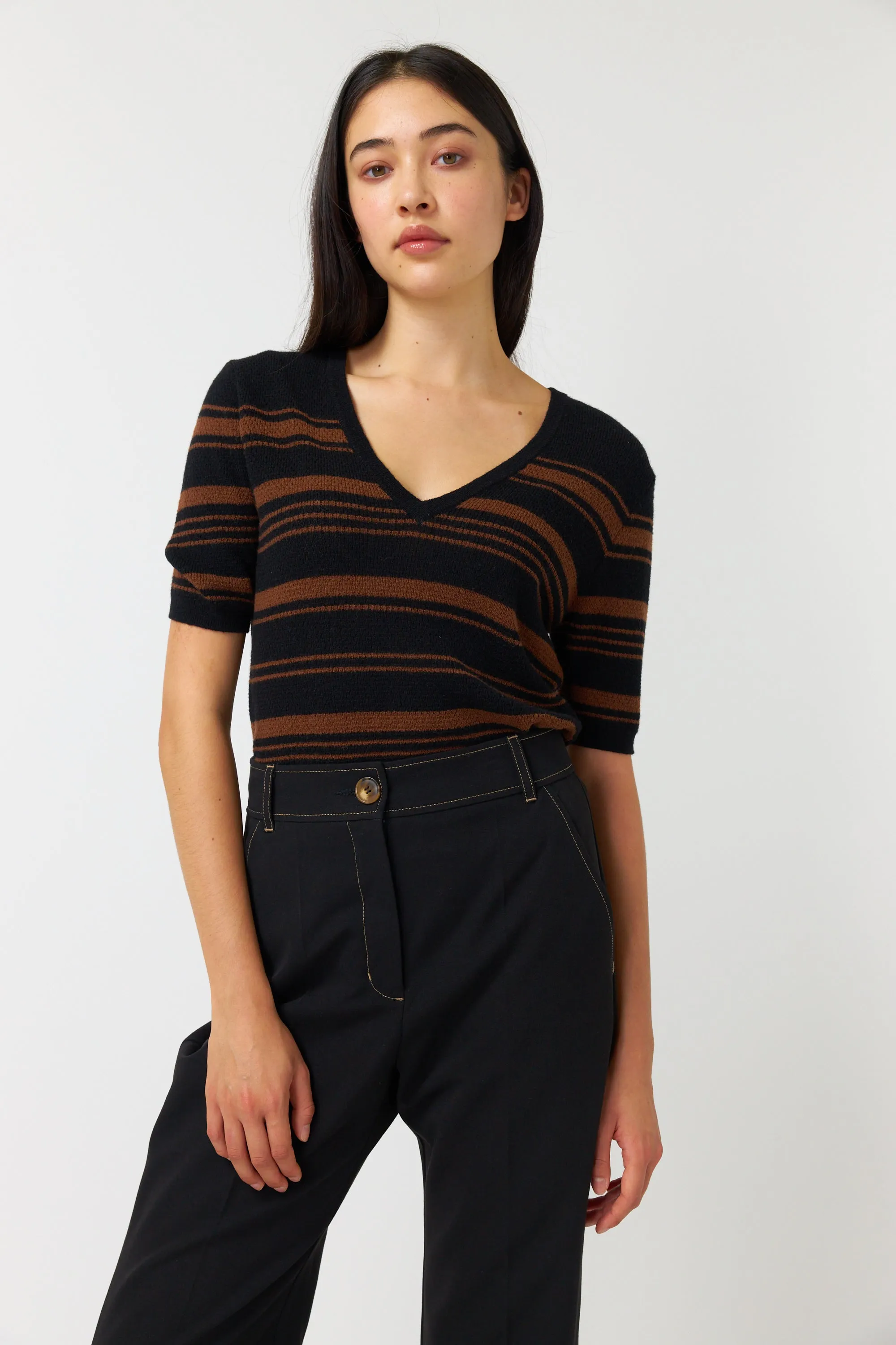 Waffle stripe top sold by Kate Sylvester product image thumbnail 2