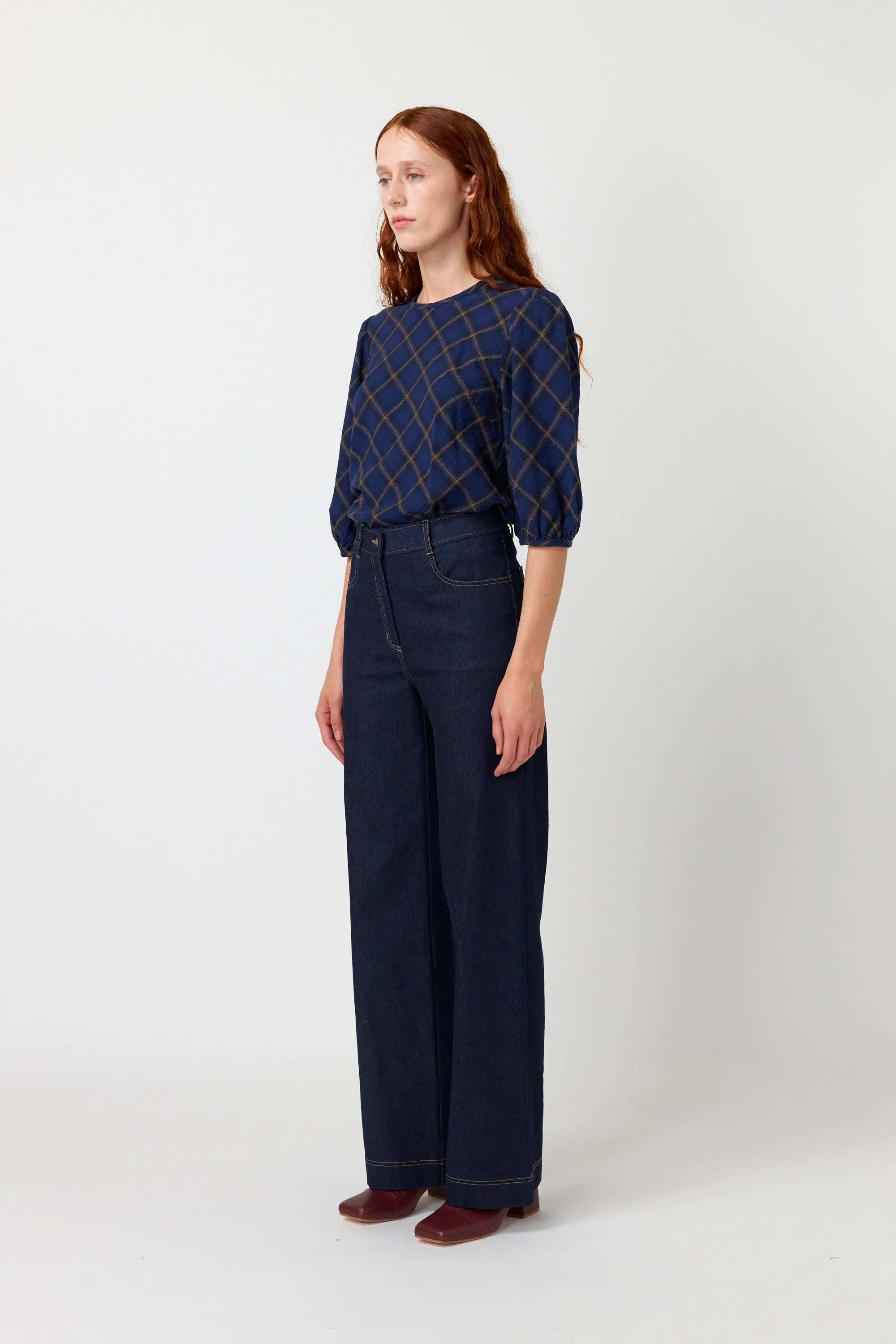 Plaid top sold by Kate Sylvester product image thumbnail 2