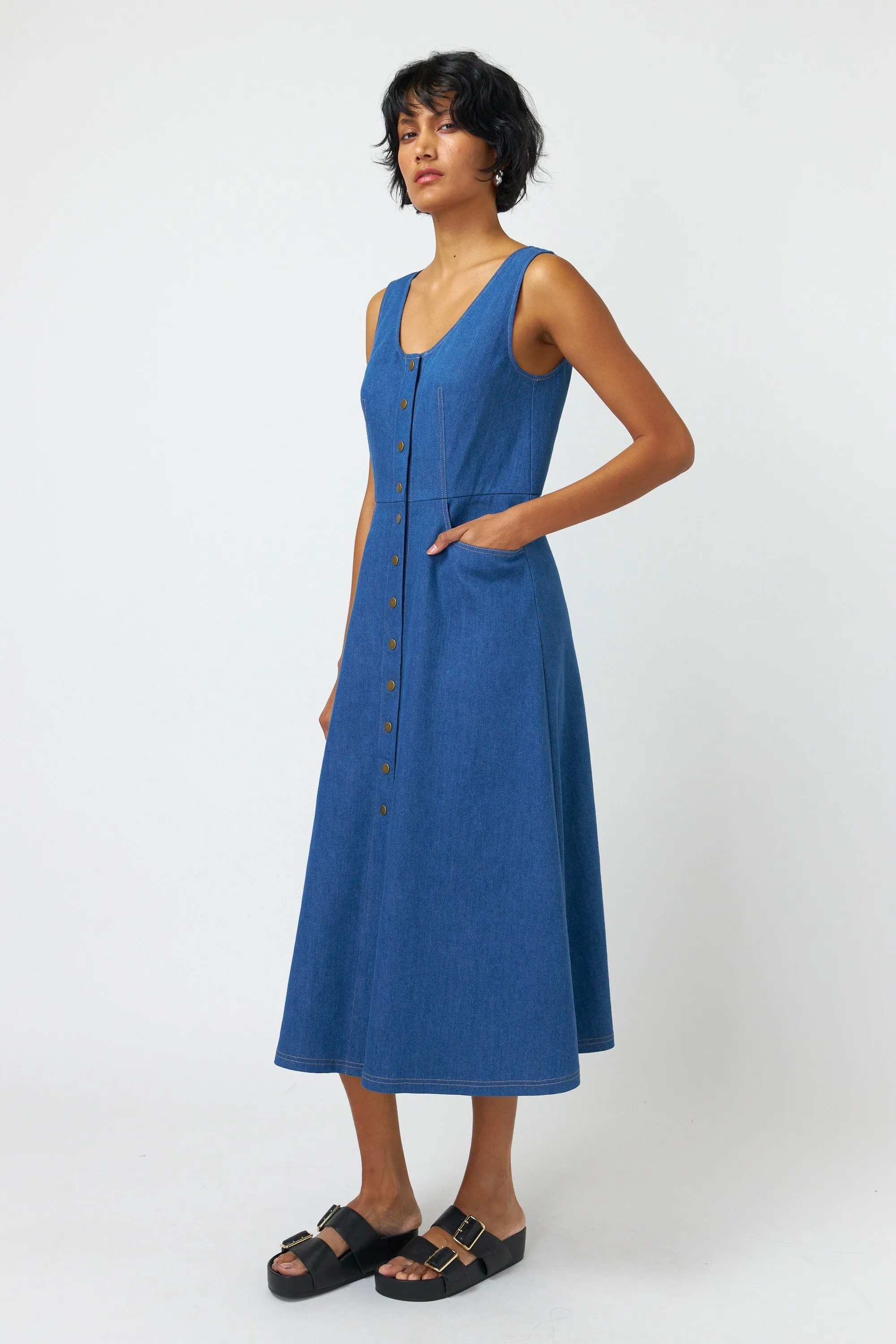 Denim dress sold by Kate Sylvester product image thumbnail 2