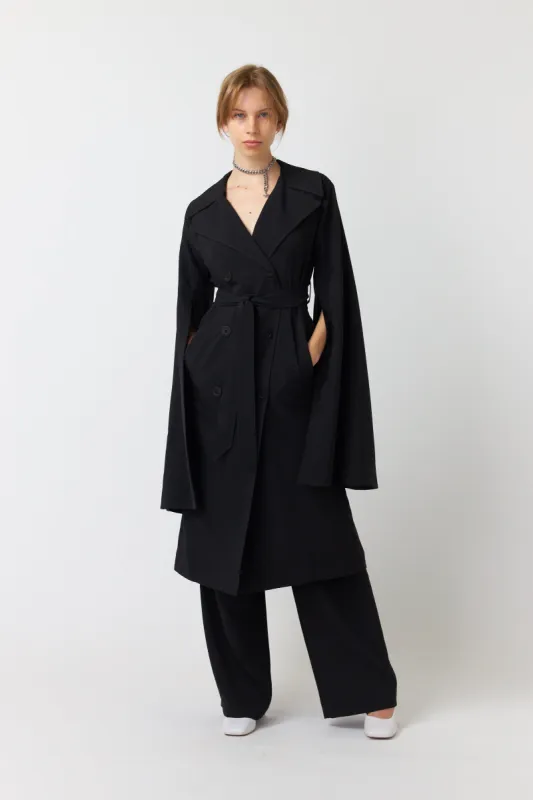 Lucie winged trench sold by Kate Sylvester