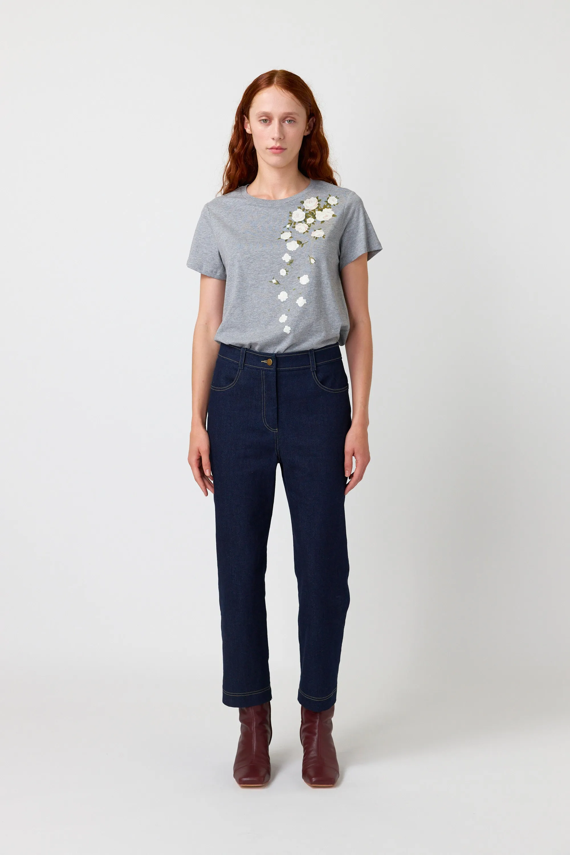 Falling roses t-shirt sold by Kate Sylvester