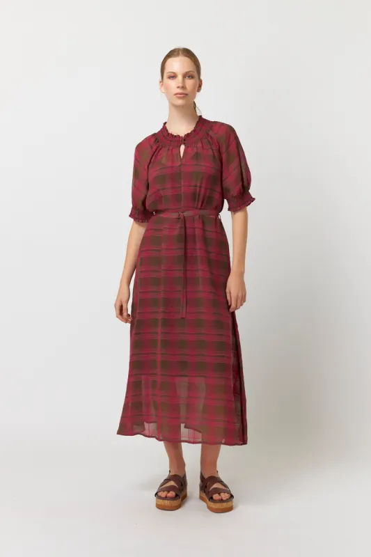 Sheer plaid dress sold by Kate Sylvester