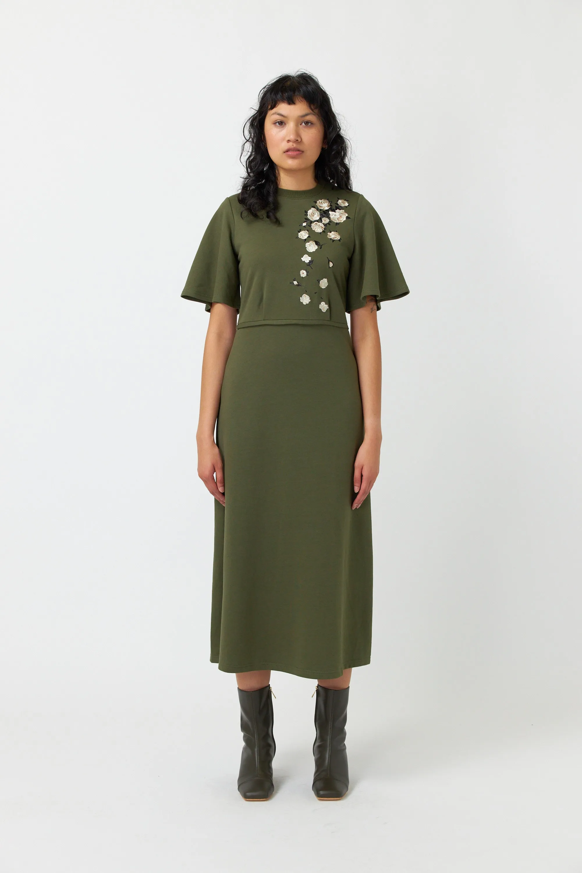 Falling roses dress sold by Kate Sylvester