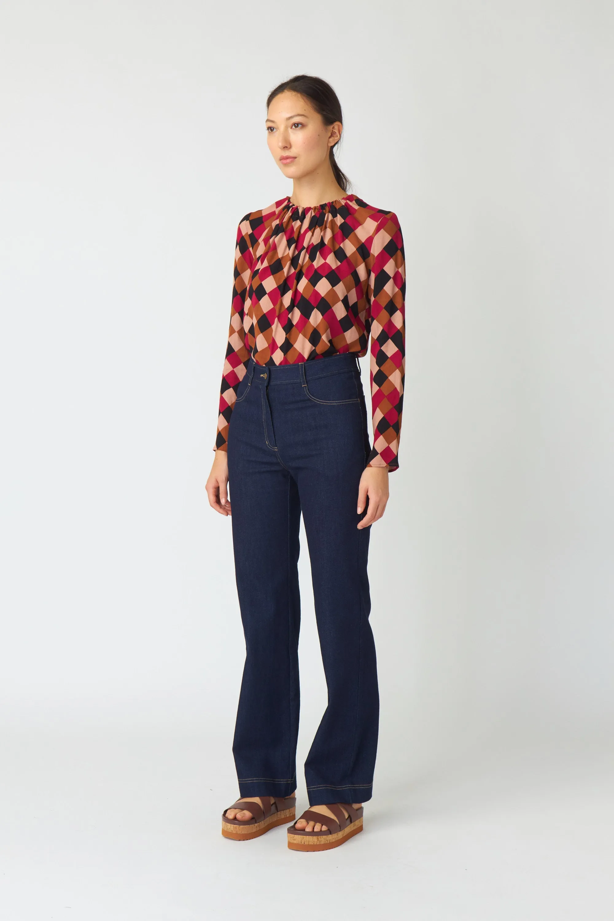 Denim flare sold by Kate Sylvester product image thumbnail 2