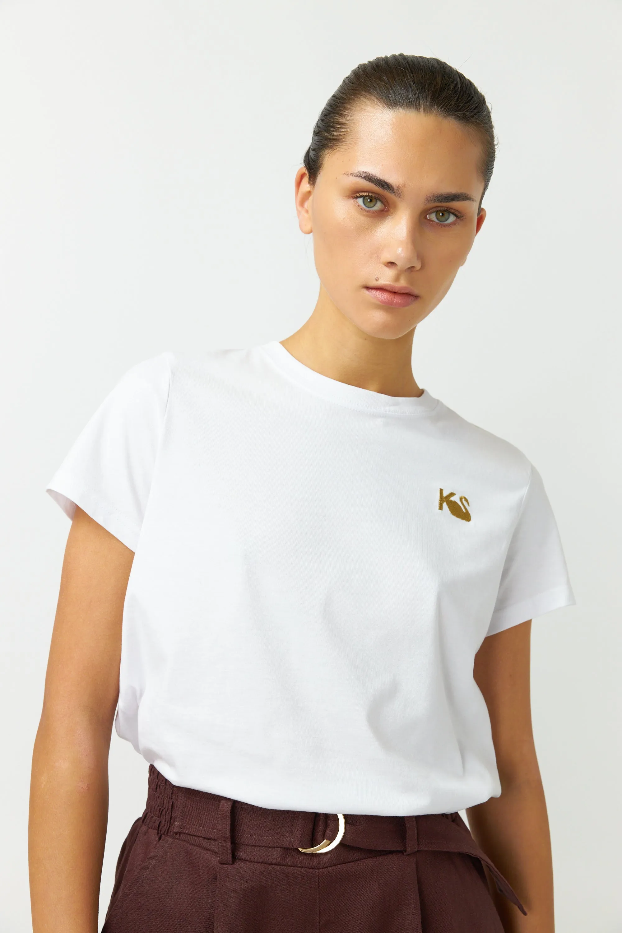 KS embroidered t-shirt sold by Kate Sylvester product image thumbnail 4