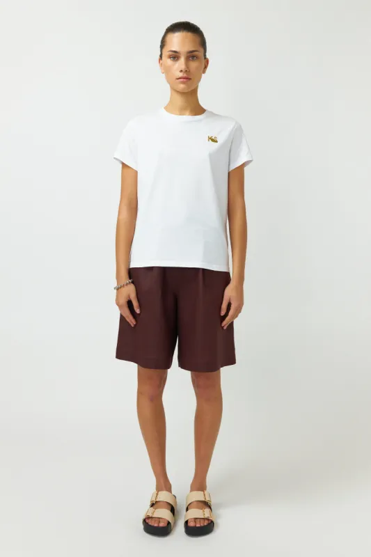 KS embroidered t-shirt sold by Kate Sylvester