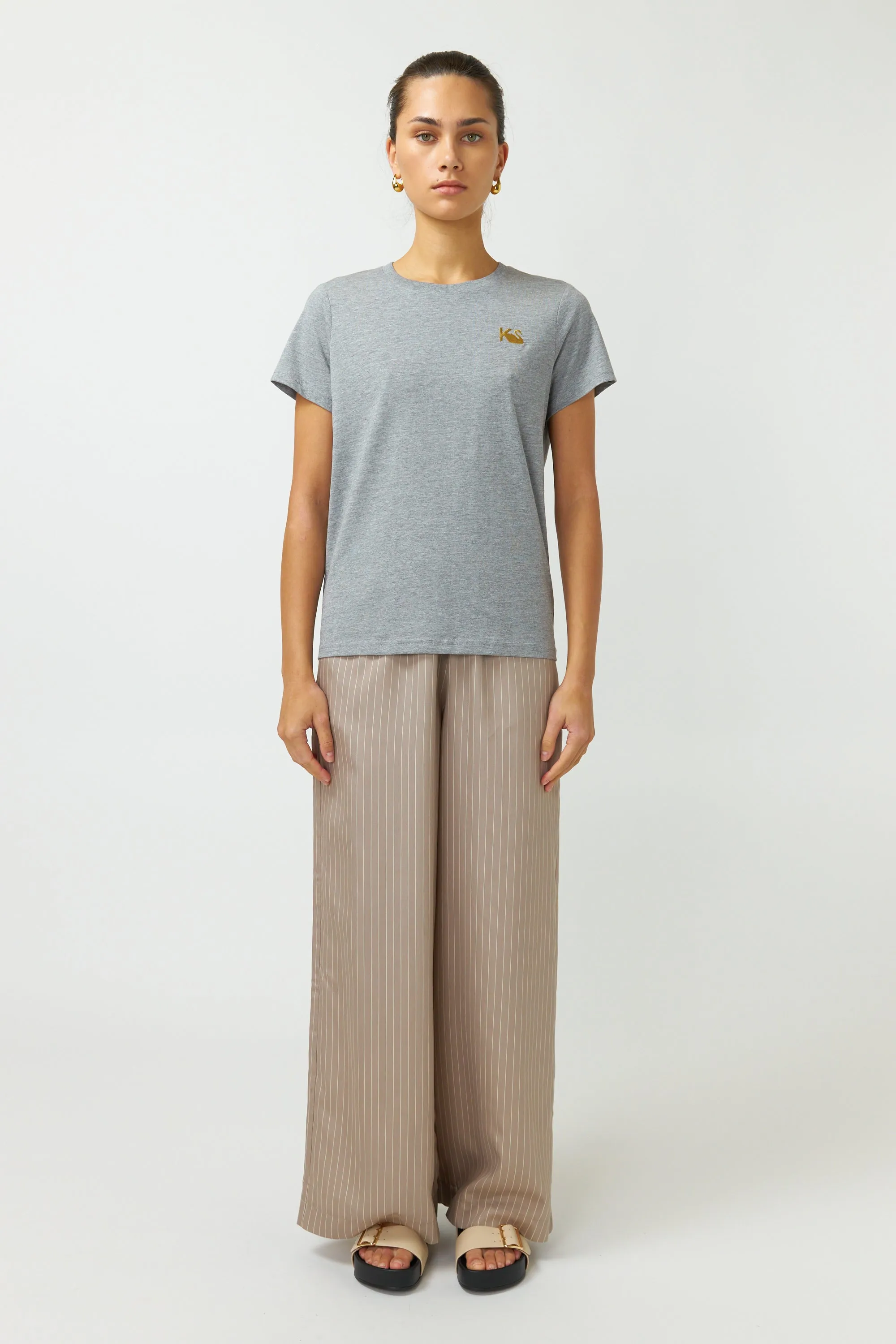 KS embroidered t-shirt sold by Kate Sylvester