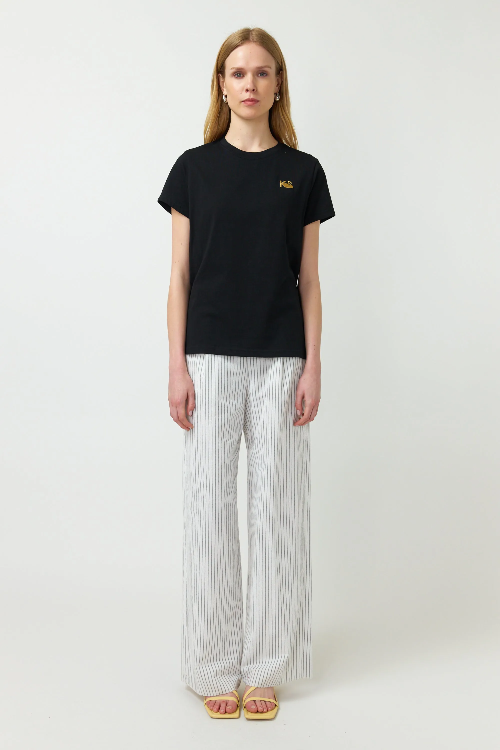 KS embroidered t-shirt sold by Kate Sylvester