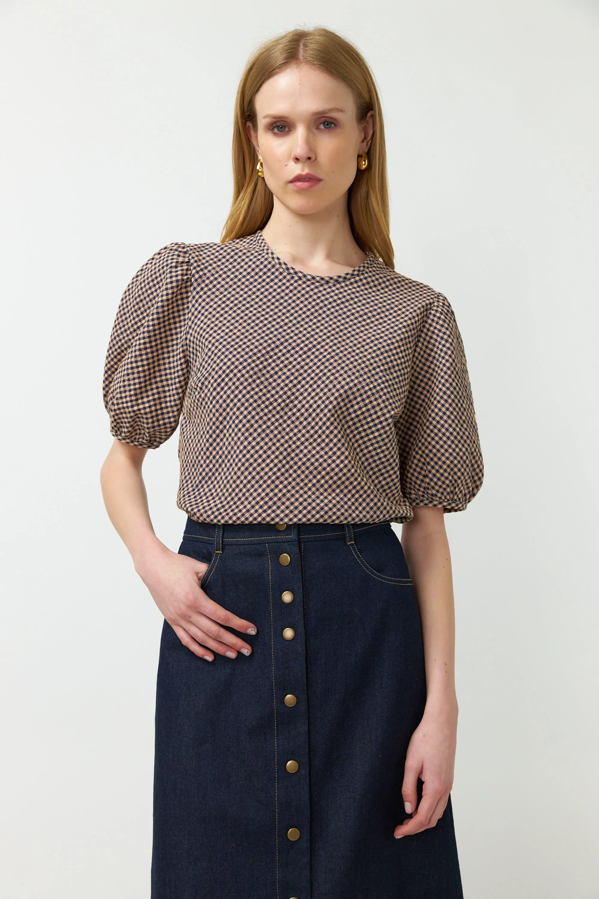 Gingham top sold by Kate Sylvester product image thumbnail 4