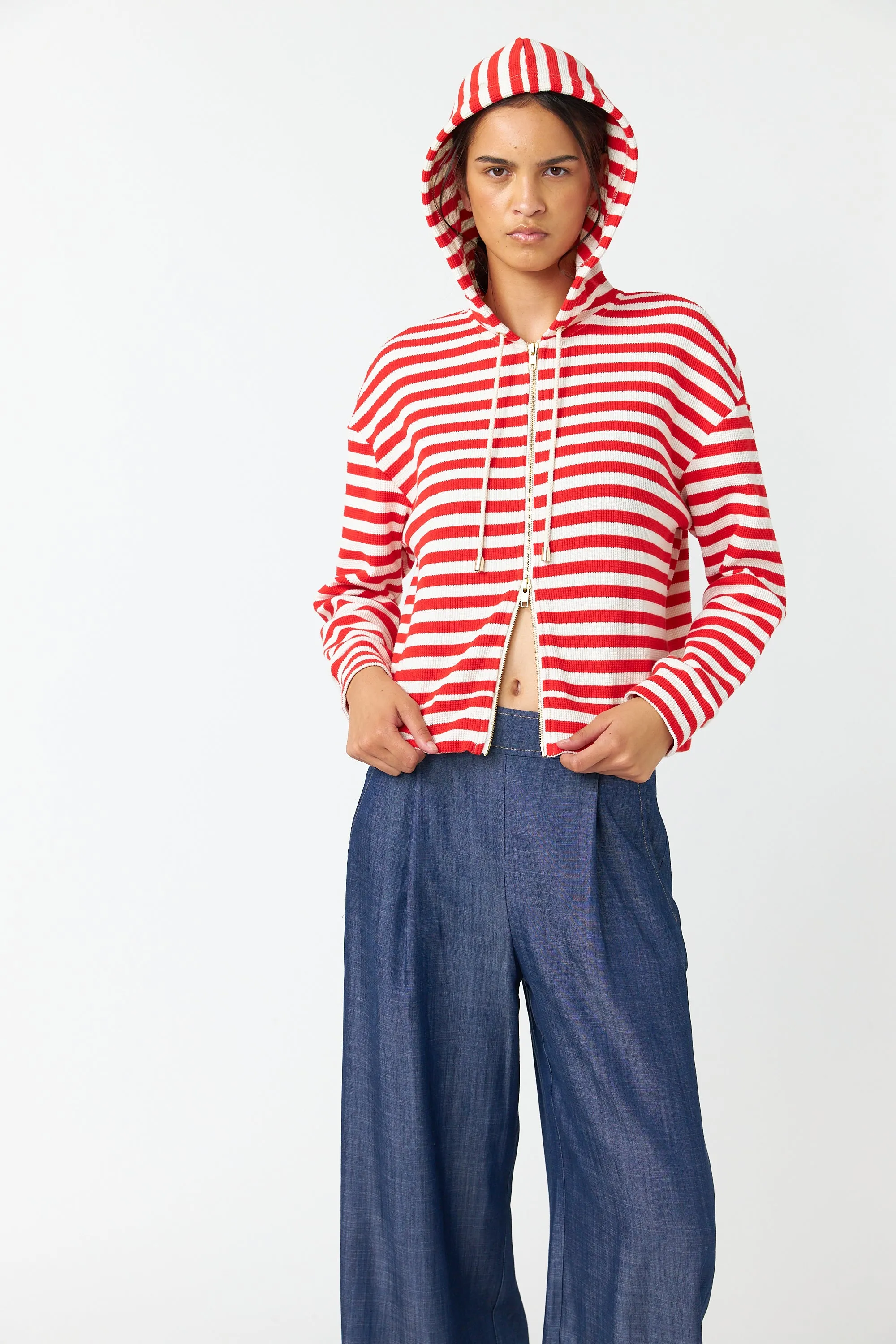 Stripey hoodie sold by Kate Sylvester product image thumbnail 4