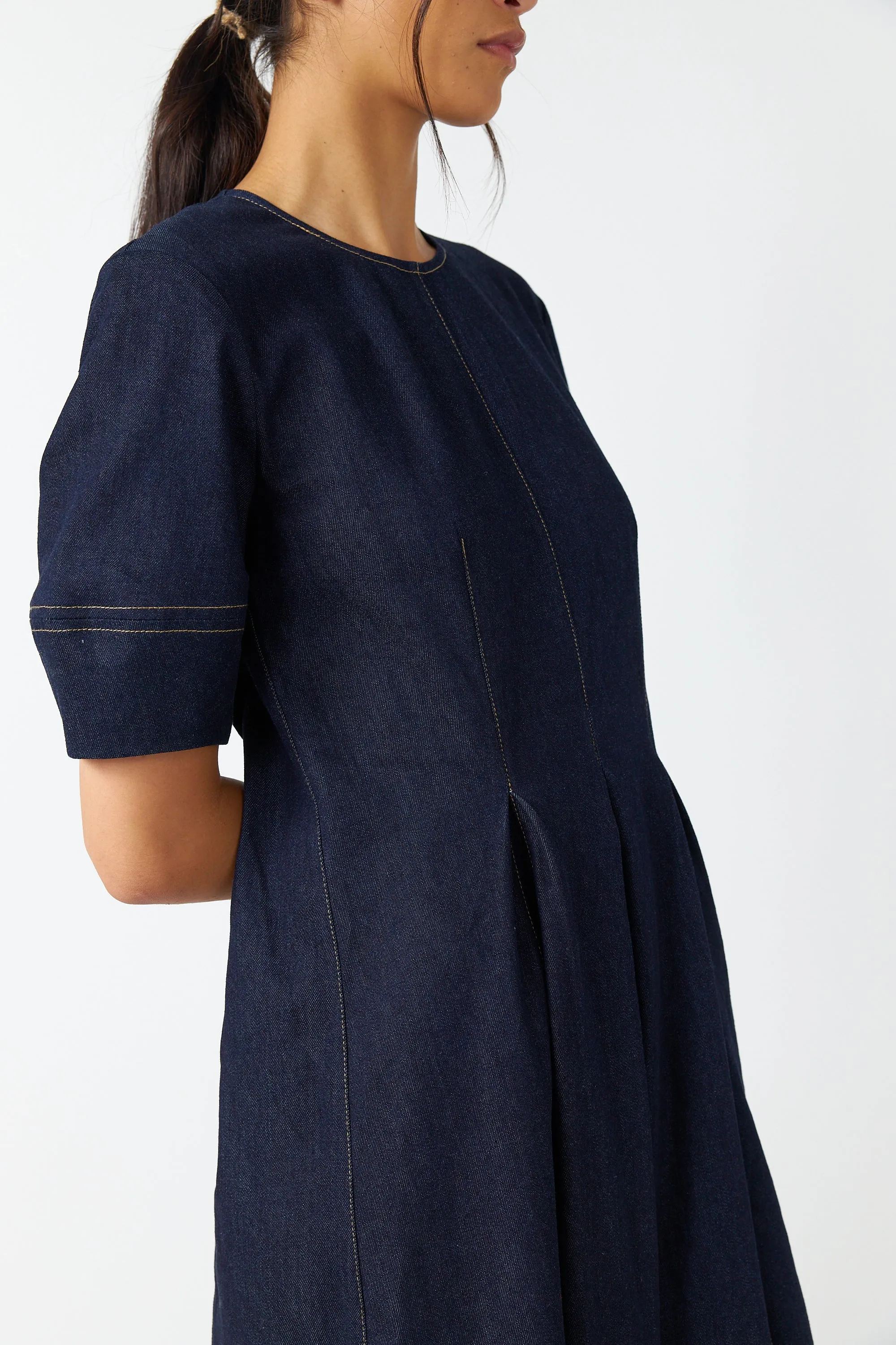 Denim godet dress sold by Kate Sylvester product image thumbnail 5