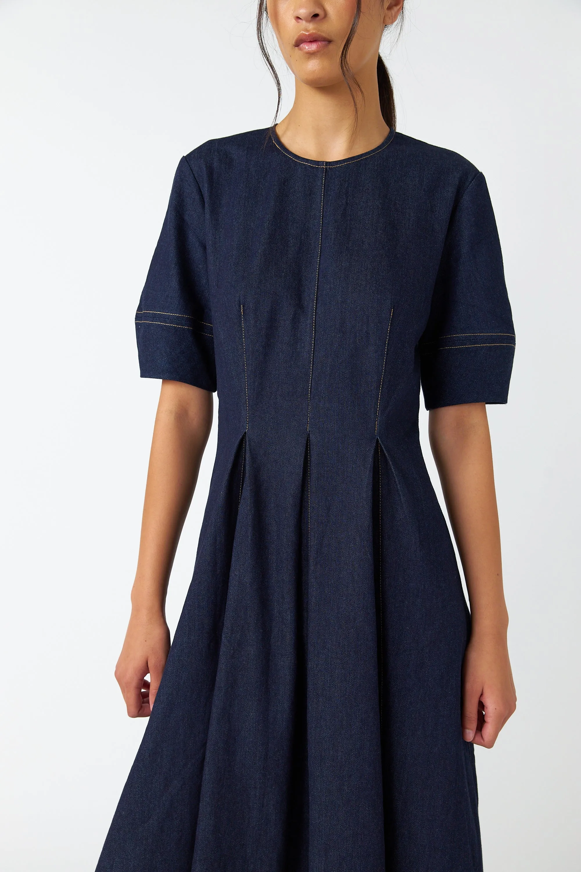 Denim godet dress sold by Kate Sylvester product image thumbnail 4