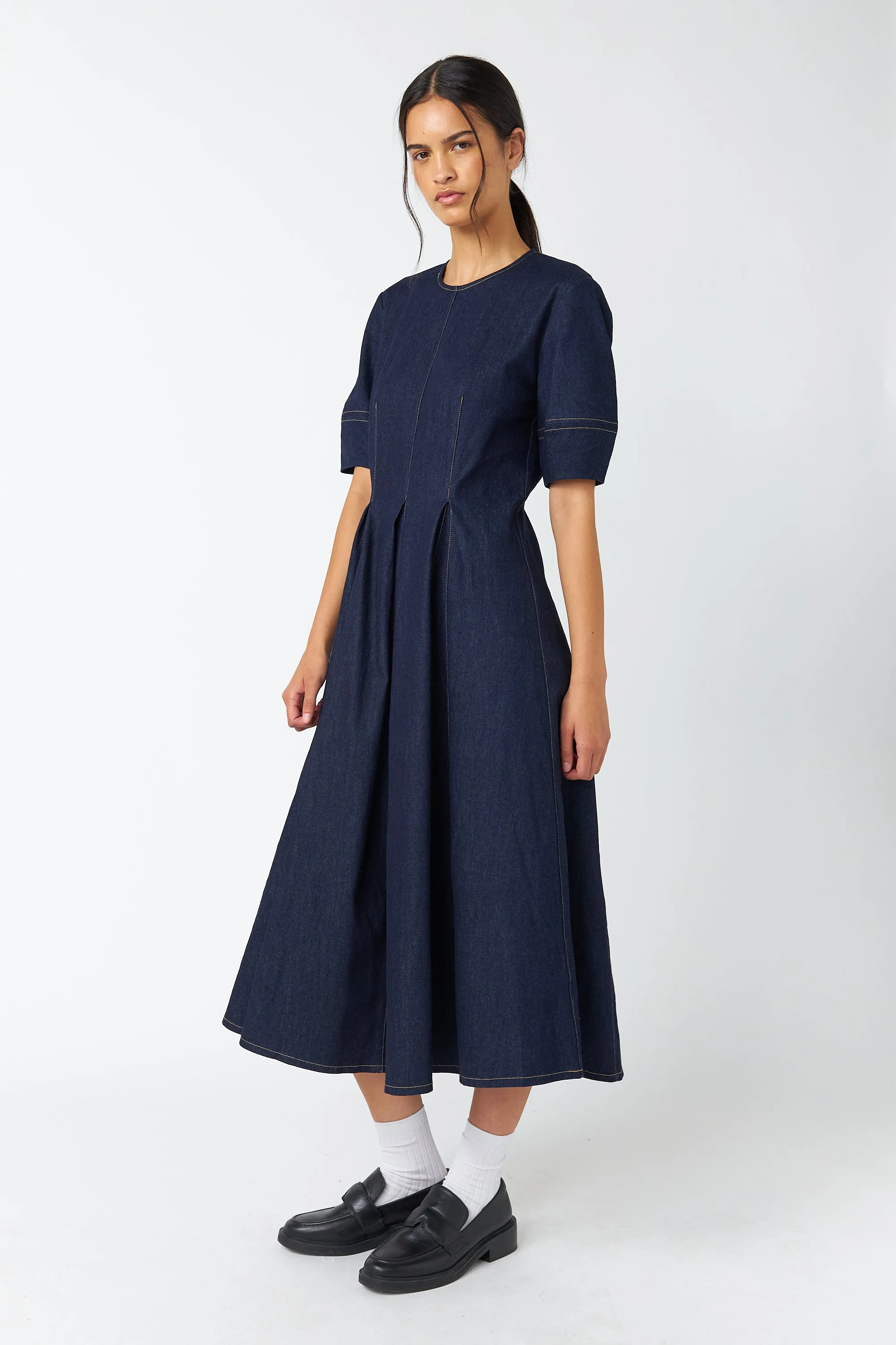 Denim godet dress sold by Kate Sylvester product image thumbnail 2