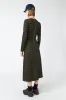 Olive stripe dress sold by Kate Sylvester
