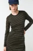 Olive stripe dress sold by Kate Sylvester