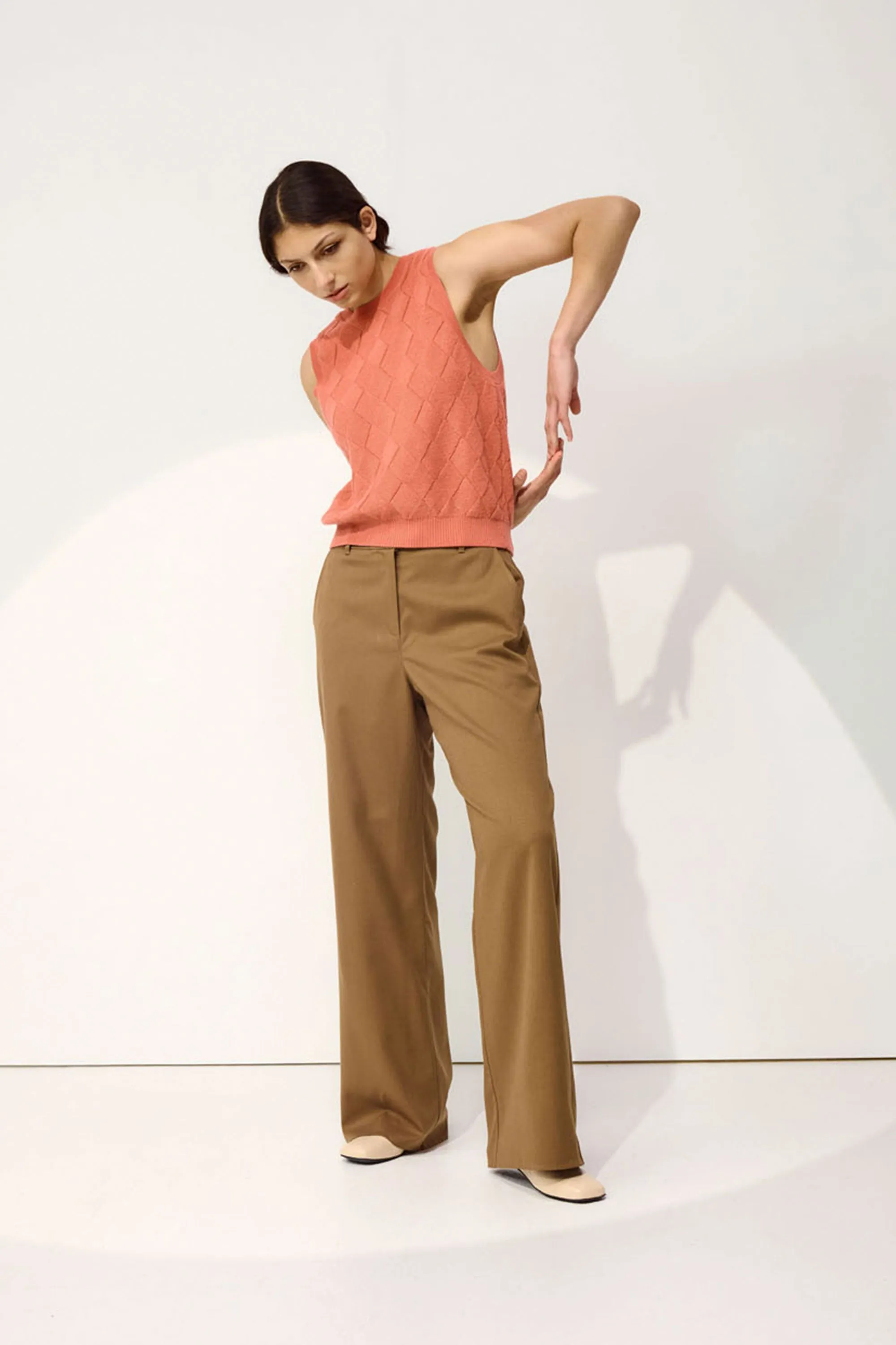 Twill wide leg trouser sold by Kate Sylvester product image thumbnail 5