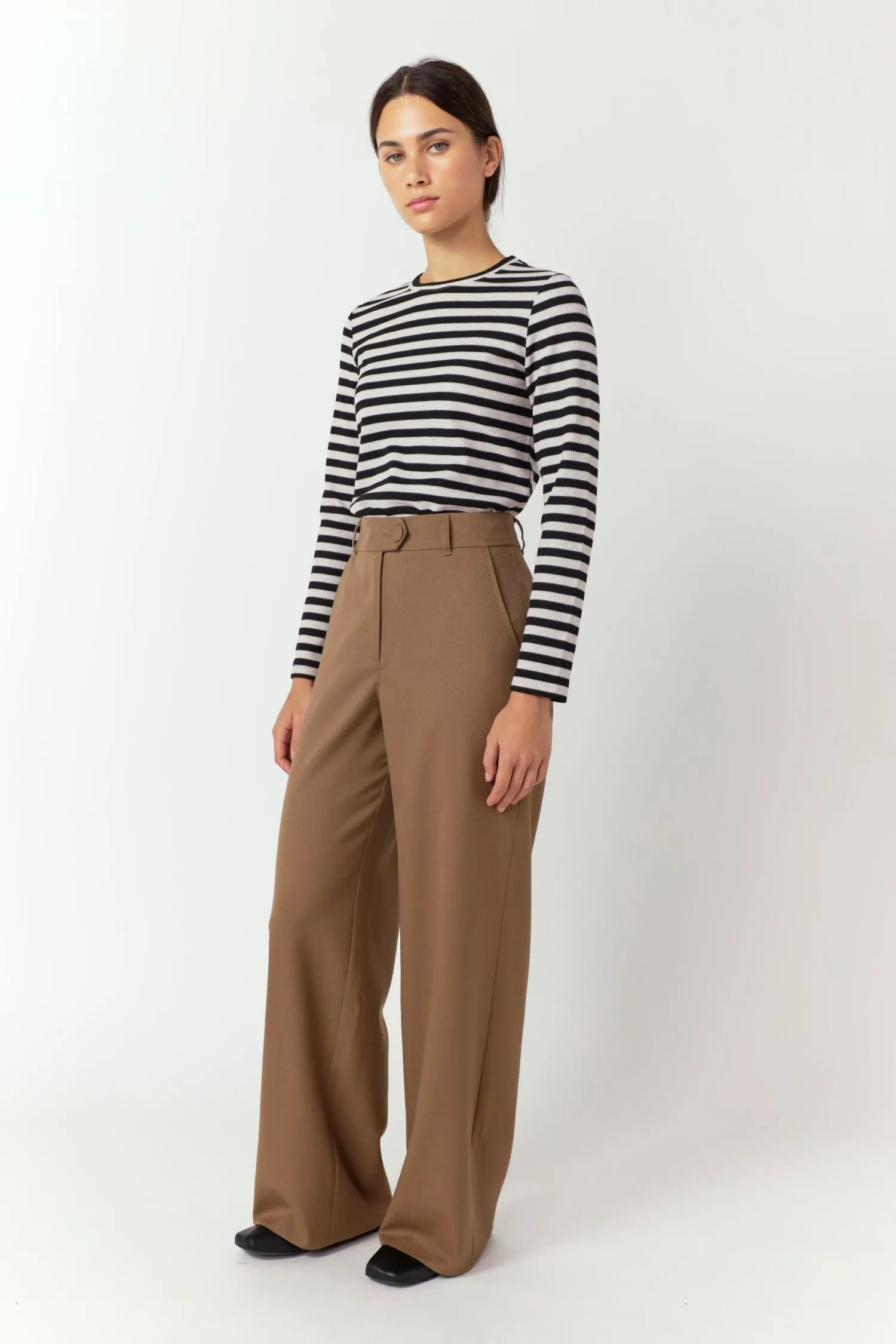 Twill wide leg trouser sold by Kate Sylvester product image thumbnail 3