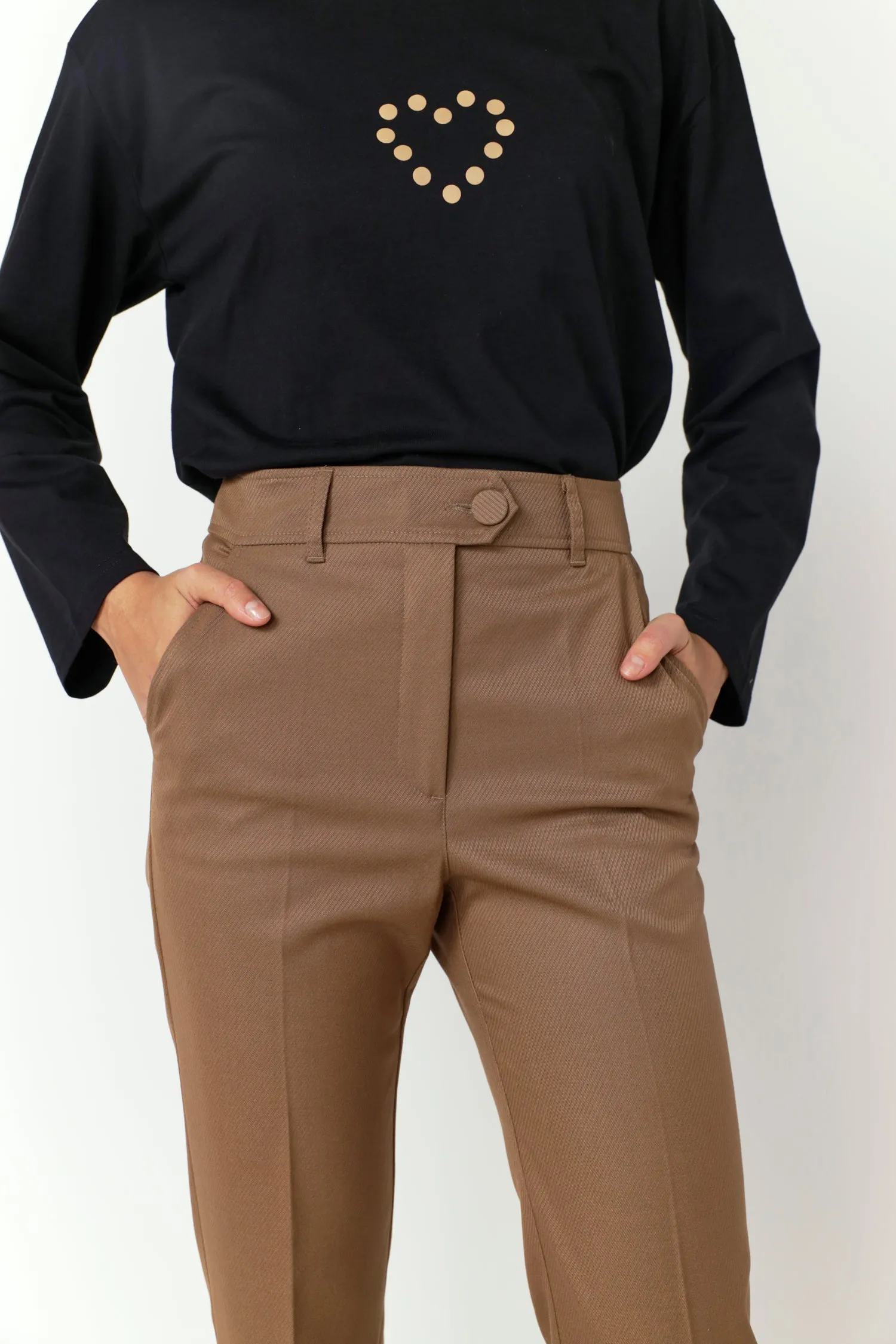 Twill cigarette pant sold by Kate Sylvester product image thumbnail 5