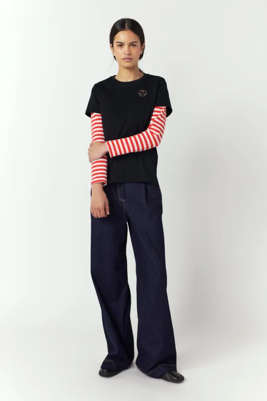 Huddle badge t-shirt sold by Kate Sylvester