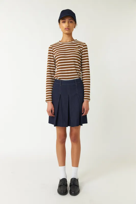 Denim pleat skirt sold by Kate Sylvester