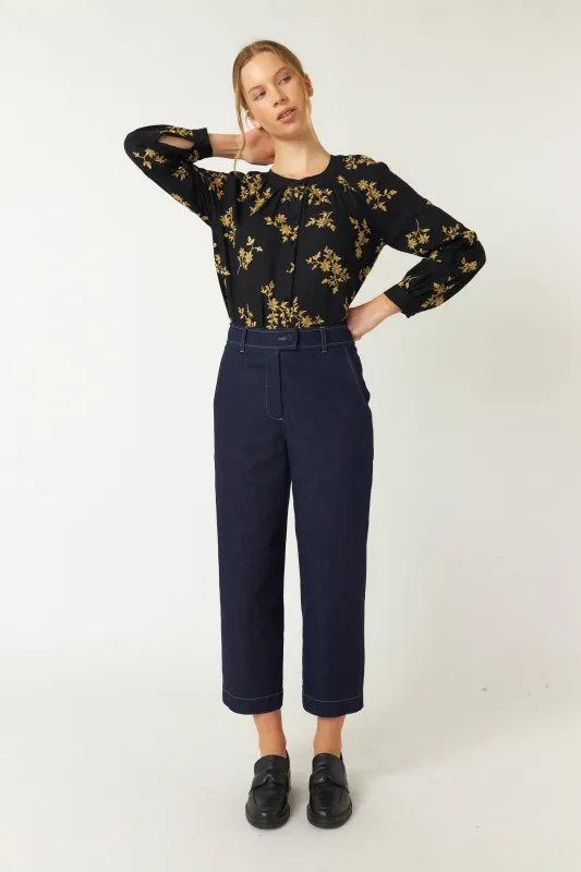 Denim barrel pant sold by Kate Sylvester