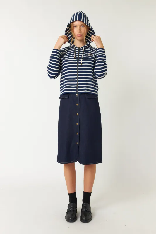 Sailor stripe hoodie sold by Kate Sylvester