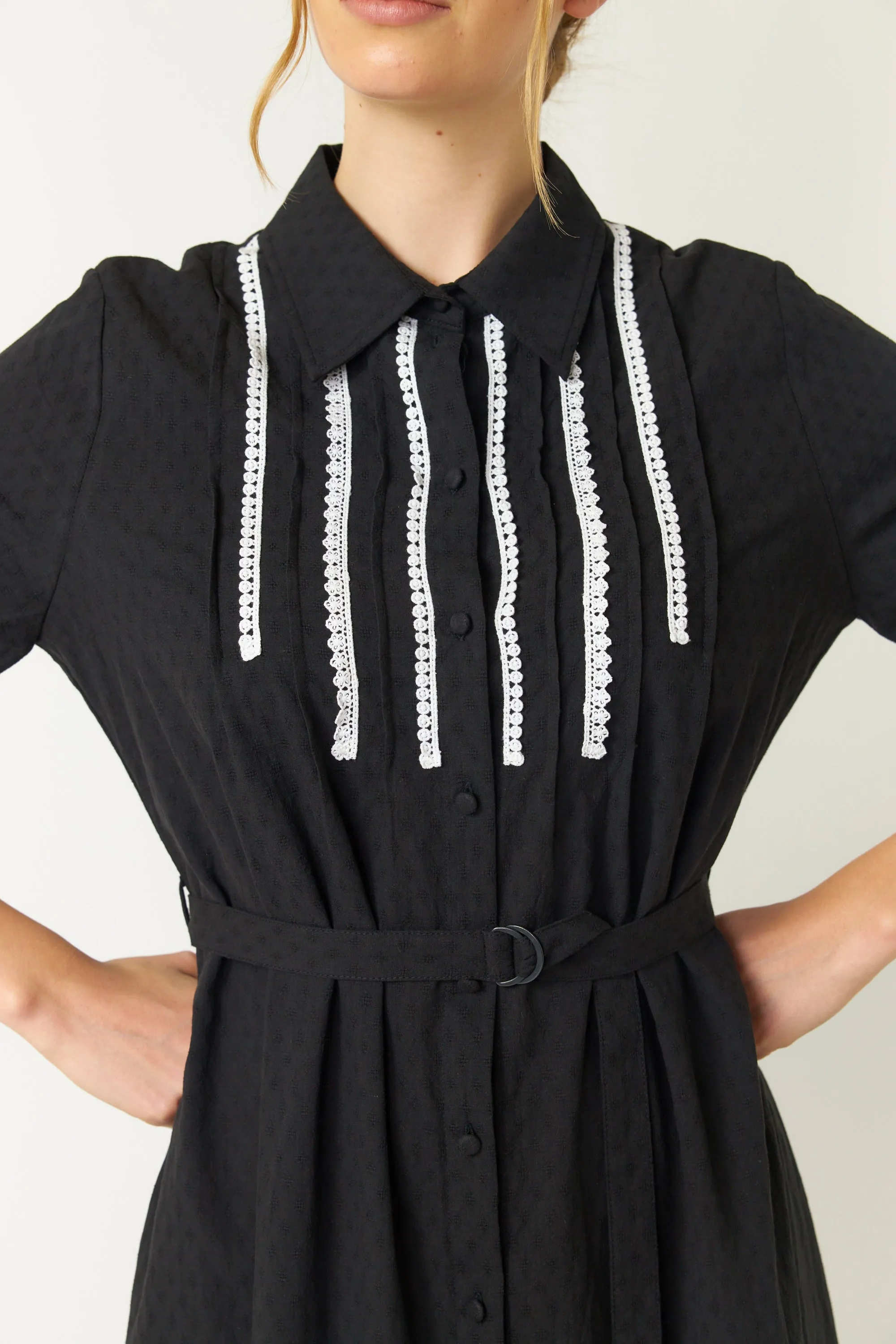 Pintucked shirt dress sold by Kate Sylvester product image thumbnail 3