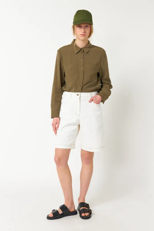 Denim walk shorts sold by Kate Sylvester